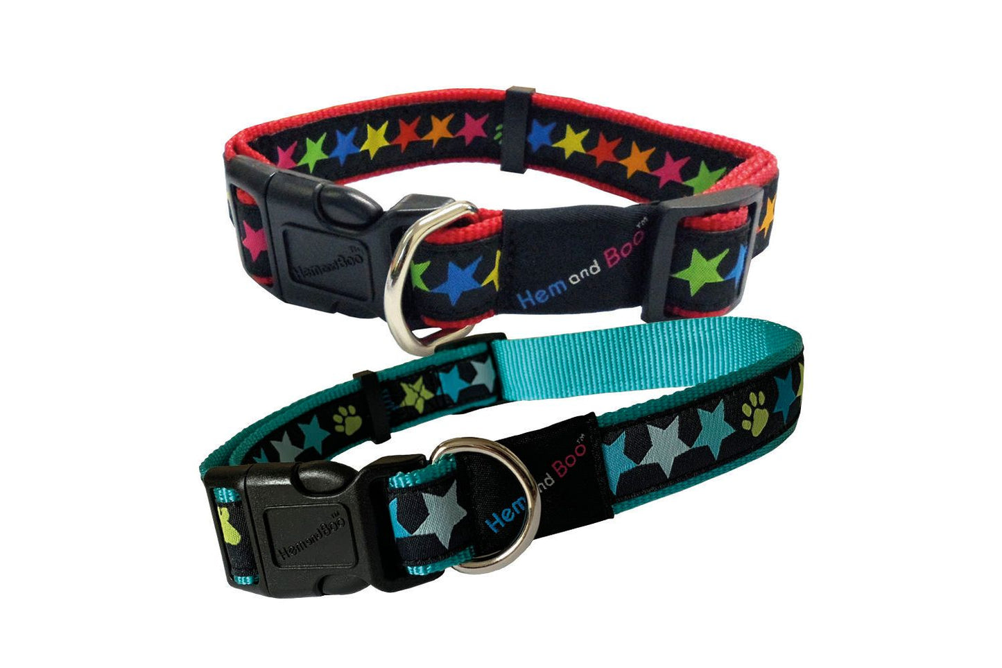 Hem & Boo Adjustable Black Star Collar