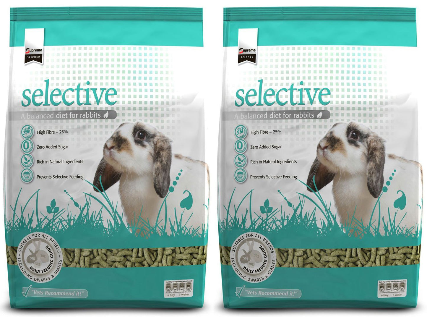 2 X 10kg Supreme Science Selective Aniseed & Fenugreek Rabbit Food Multibuy