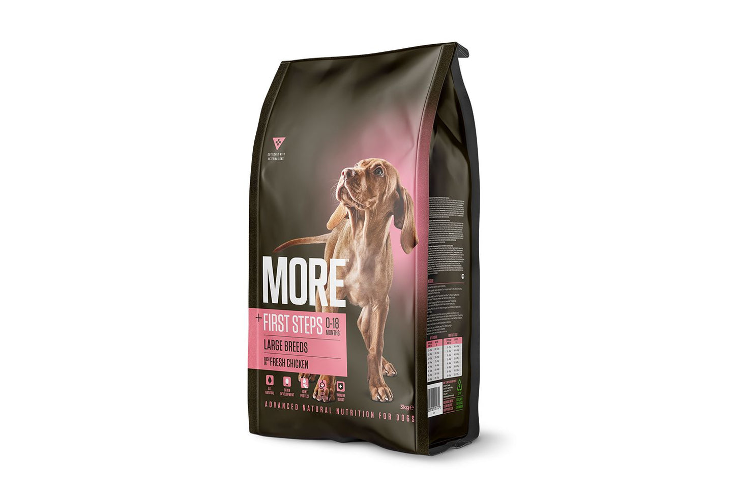 MORE +First Steps Large Breed Chicken Puppy Food