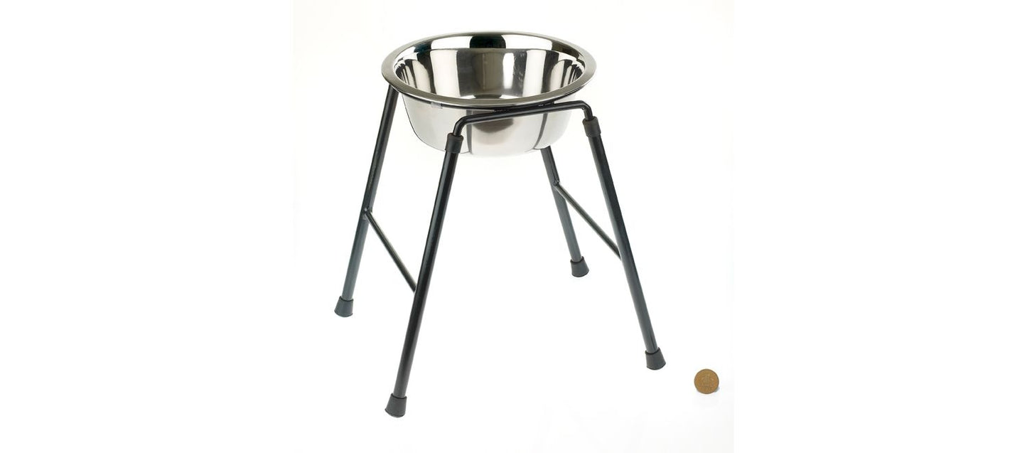 Classic High Stand Raised Dog Feeder & Stainless Dish