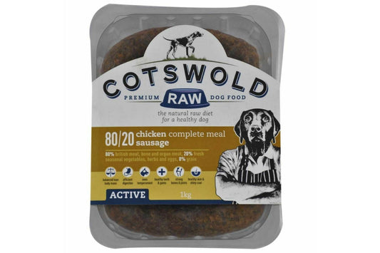 Cotswold Raw Active Sausage Chicken Dog Food