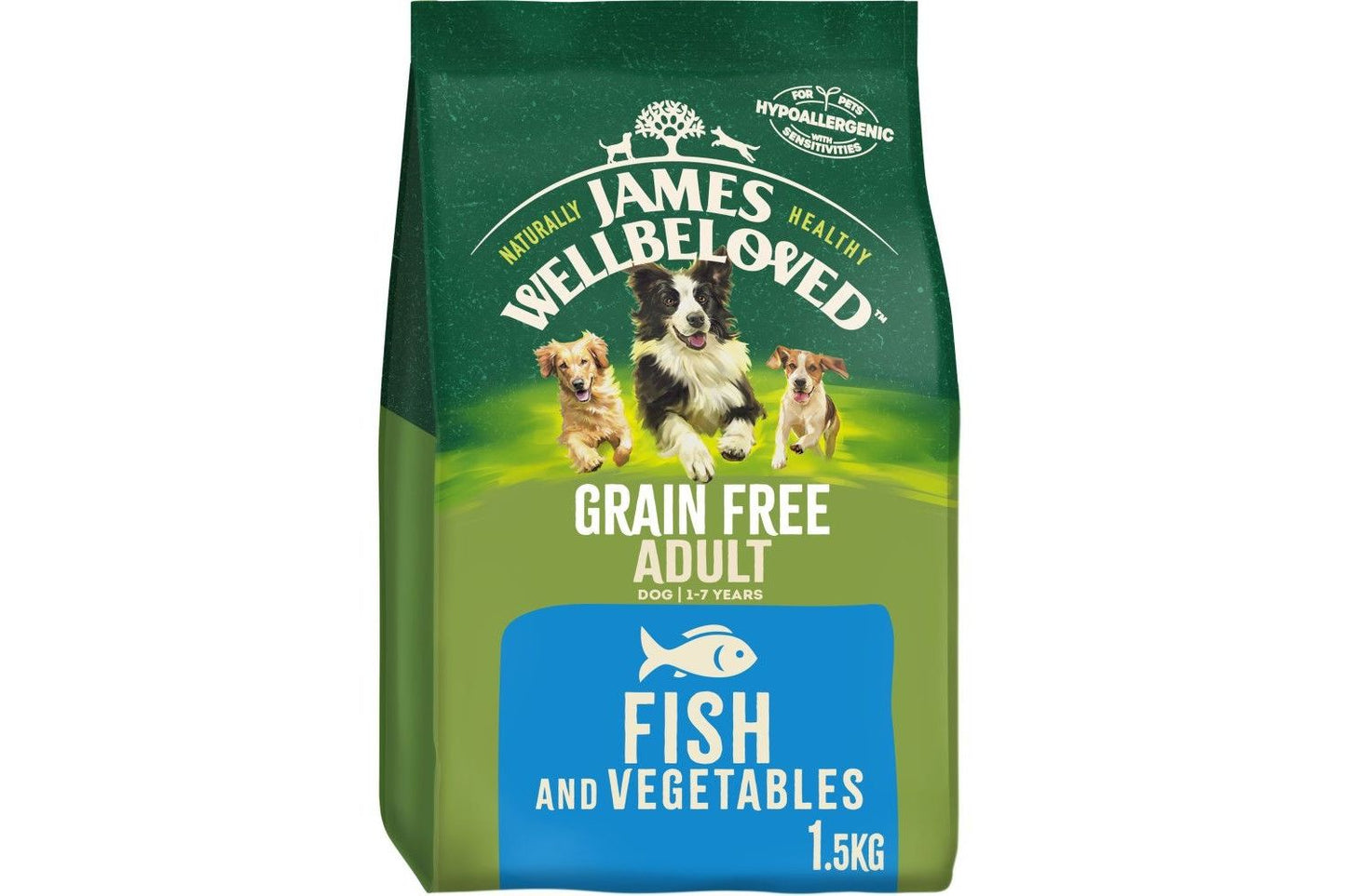 James Wellbeloved Grain Free Adult Dry Dog Food Fish & Veg