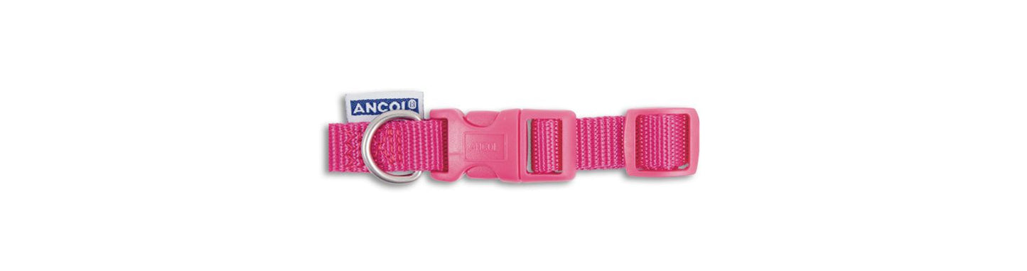 Ancol Viva Nylon Pink Adjustable Dog Collar