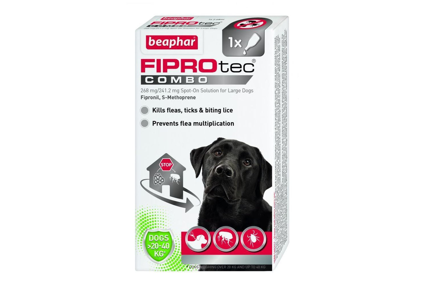 Beaphar FIPROtec COMBO Spot On For Large Dogs 1 Treatment