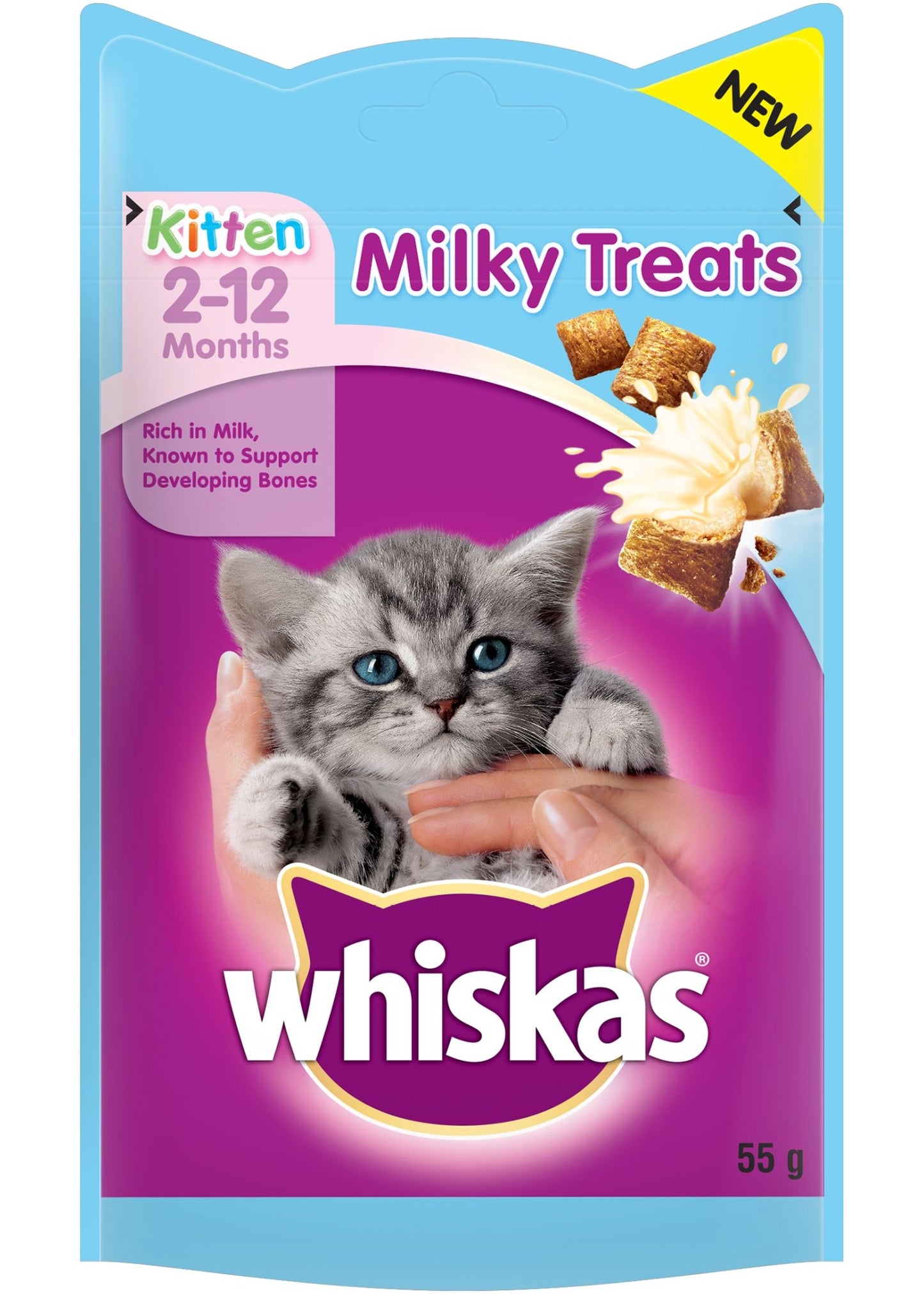 8 X Whiskas Kitten Milky Treats 55g
