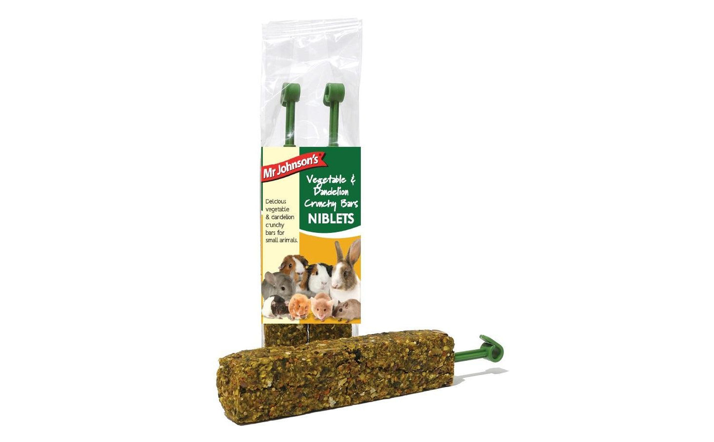 8 X Mr Johnsons Veg & Dandelion Crunchy Niblets Bar 120g