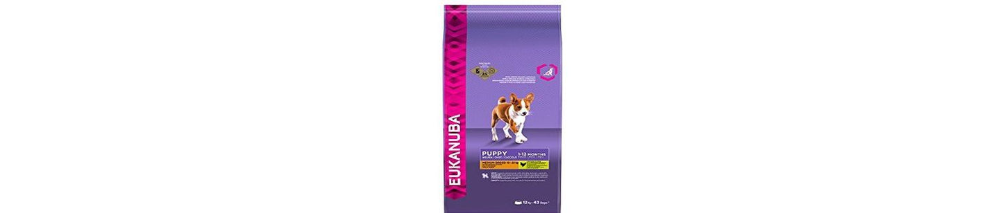 Eukanuba Dog Puppy & Junior Medium Breed Chicken 12kg