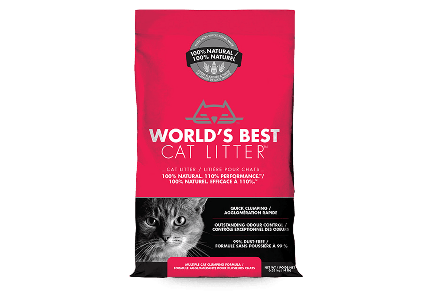 World's Best Cat Litter Multiple Cat Clumping Unscented Formula