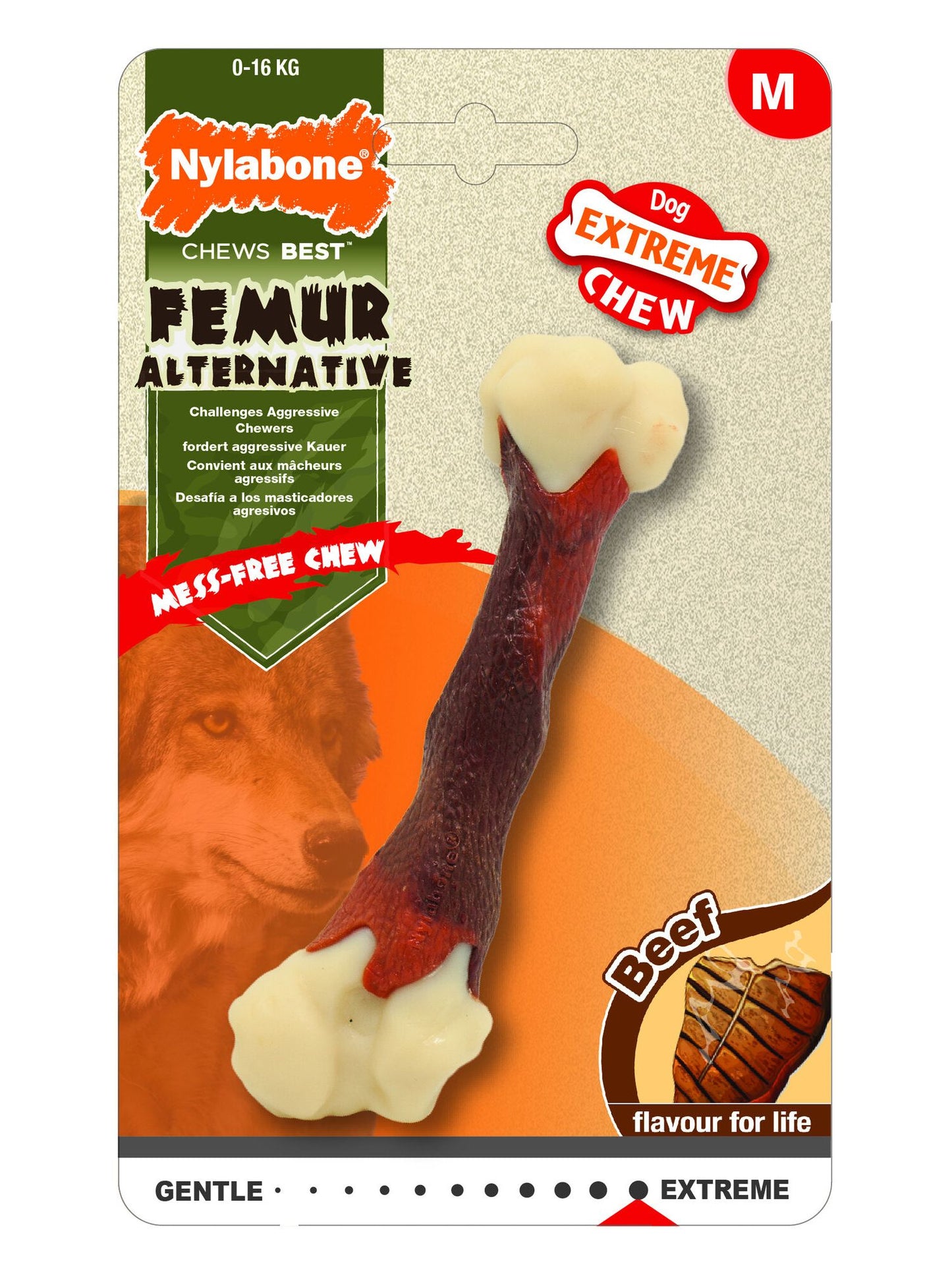 Nylabone Extreme Chew Femur Beef Medium