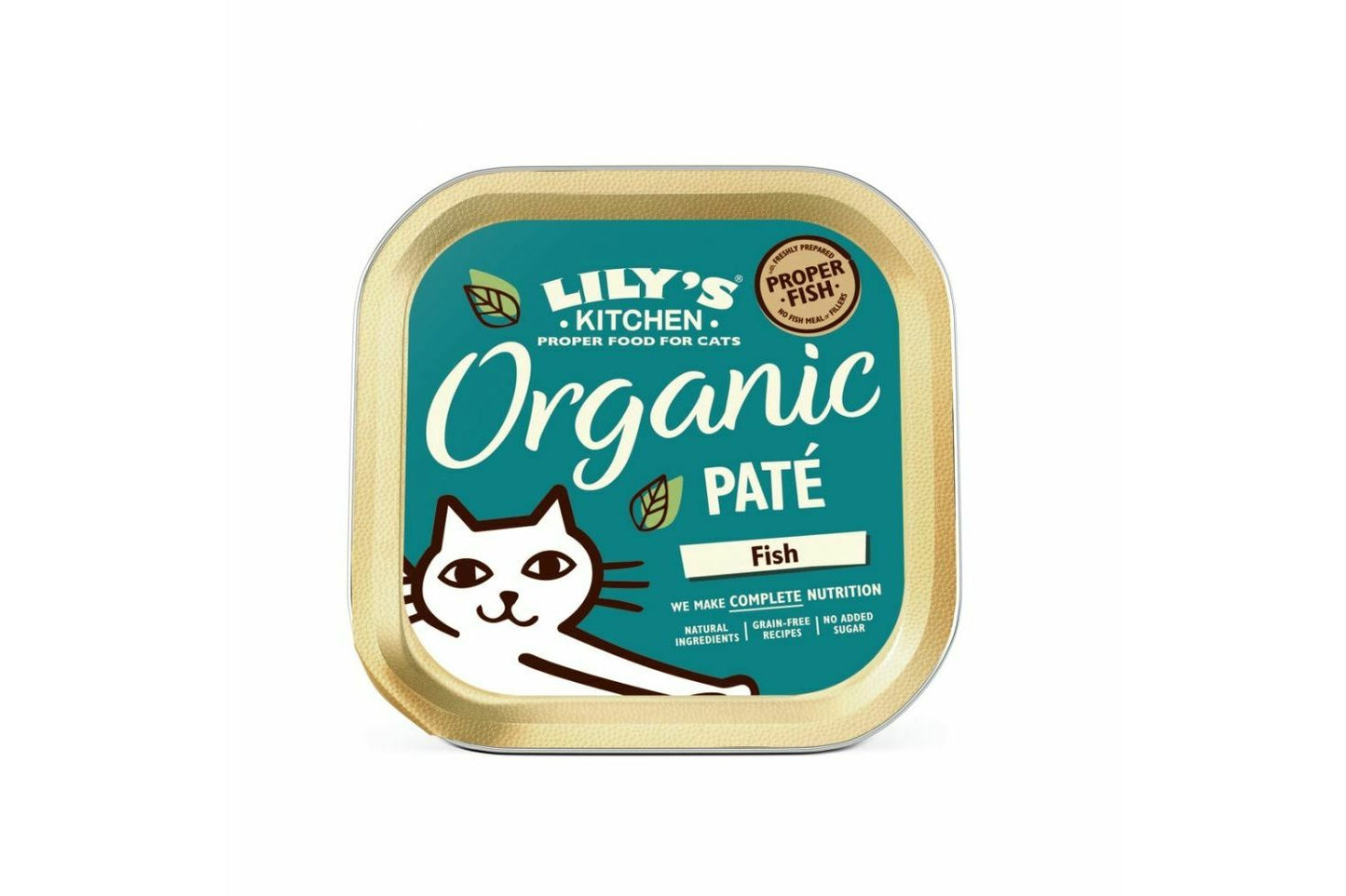 19 X 85g Lily's Kitchen Organic Pate Fish Cat Food