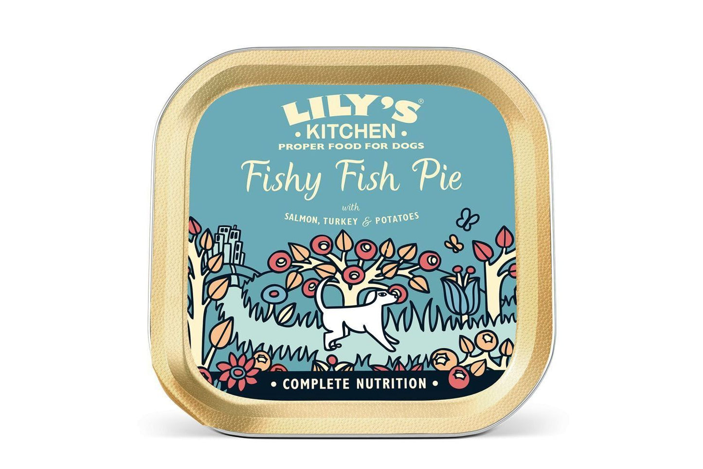 10 X 150g Lily's Kitchen Wet Dog Tray Fishy Fish Pie