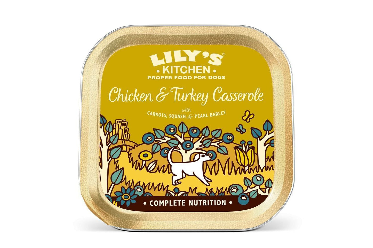 10 X 150g Lily's Kitchen Wet Dog Tray Chicken & Turkey Casserole