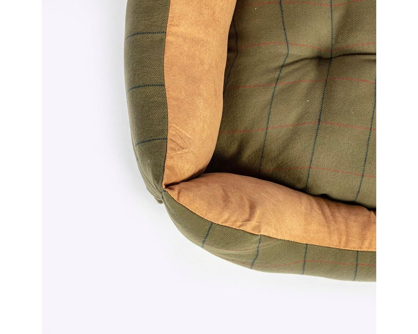 Danish Design Green Tweed Rectangular Snuggle Dog Bed