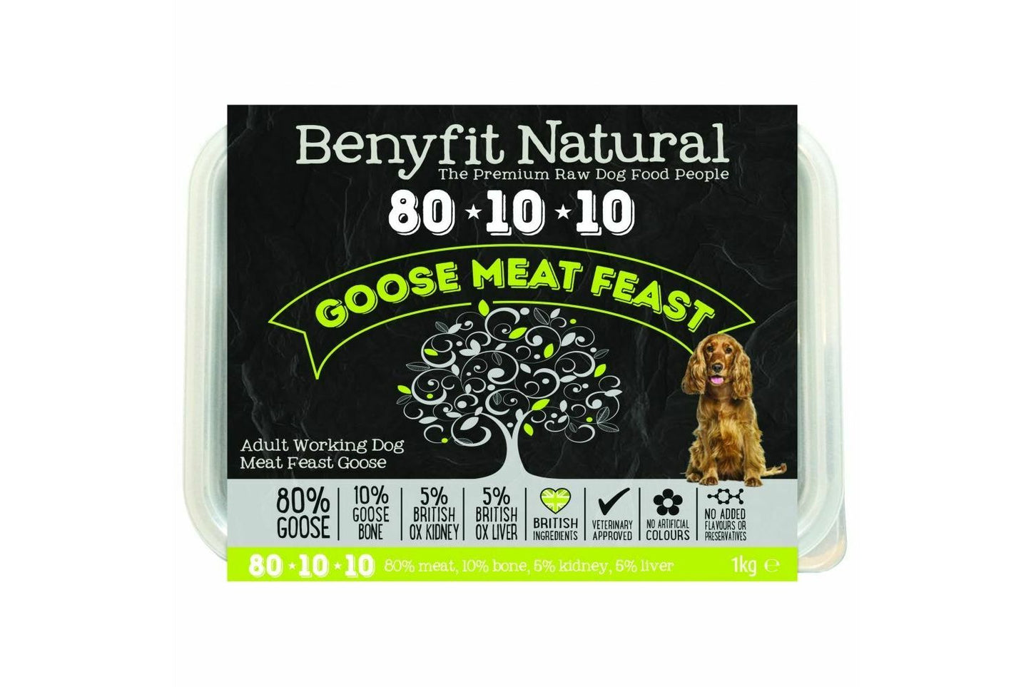 Benyfit Natural 80.10.10. Goose Meat Feast Dog Food 1kg