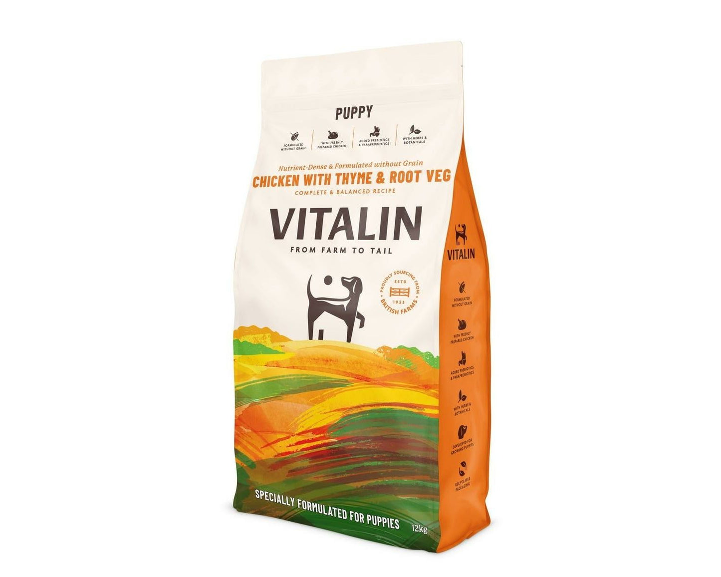 Vitalin Chicken With Root Veg & Thyme Dry Puppy Food 12kg