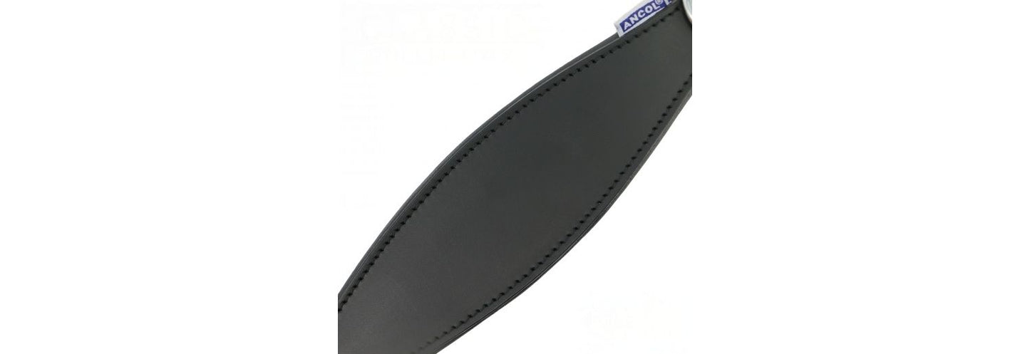 Ancol Heritage Black Leather Greyhound Dog Collar (34-43cm)