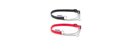 Ancol Heritage Nylon & Chain Black Check Collar