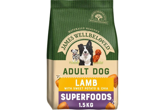 James Wellbeloved Superfoods Adult Dry Dog Food Lamb With Sweet Potato & Chia