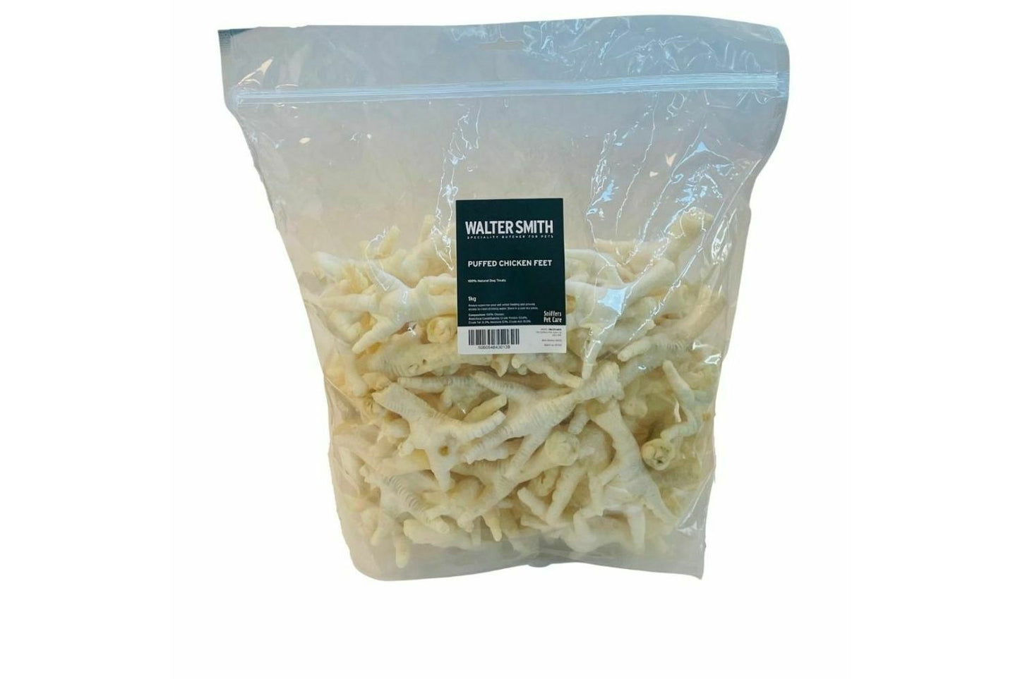 Walter Smith Puffed Chicken Feet Dog Treats 1kg