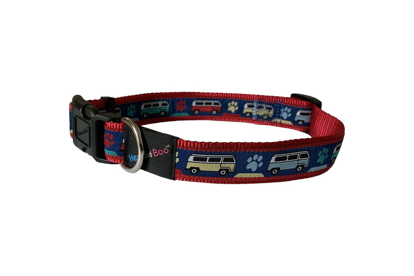 Hem & Boo Campervan Blue Dog Collar