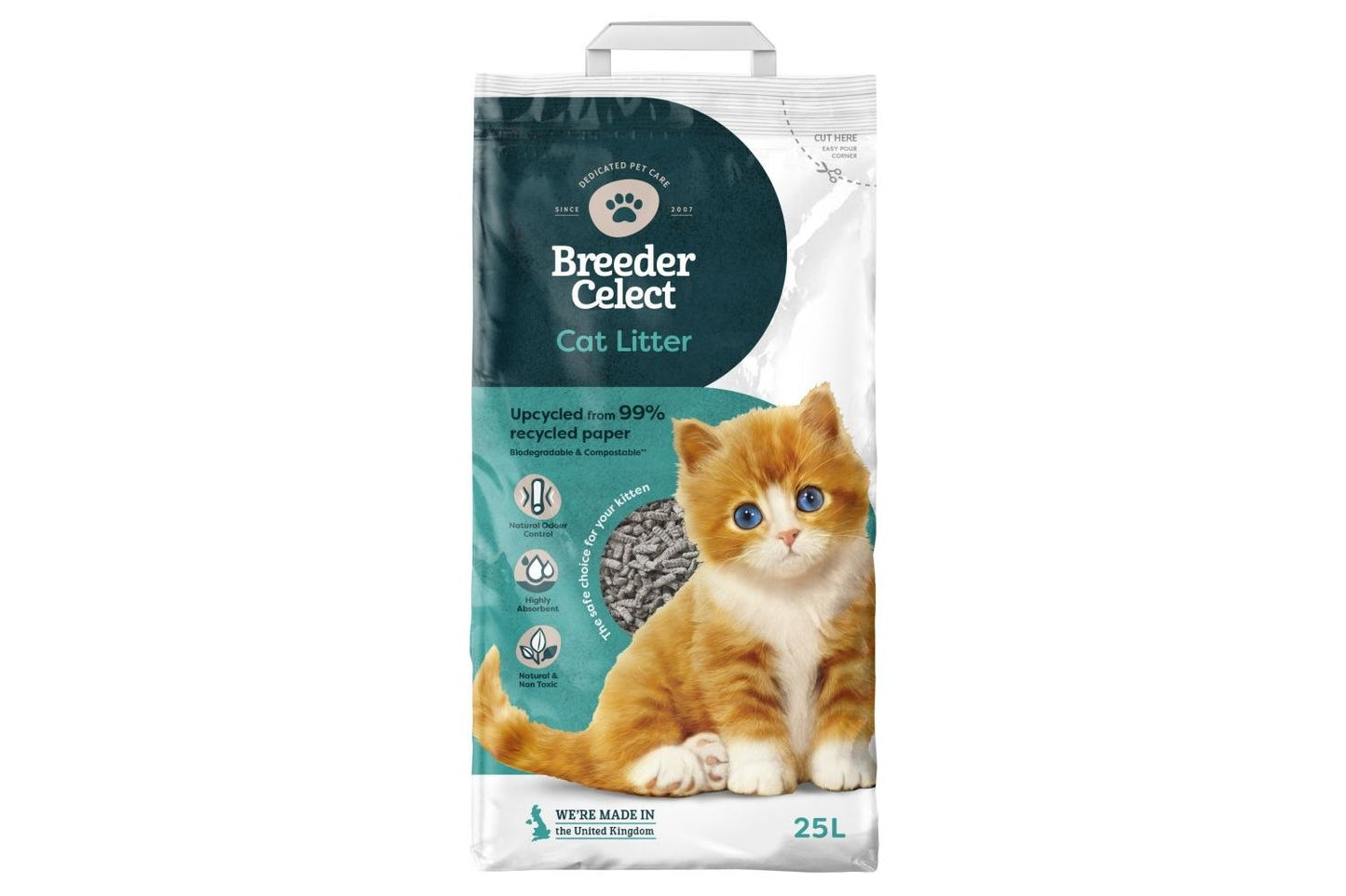 Breeder Celect Paper Cat Litter 25L