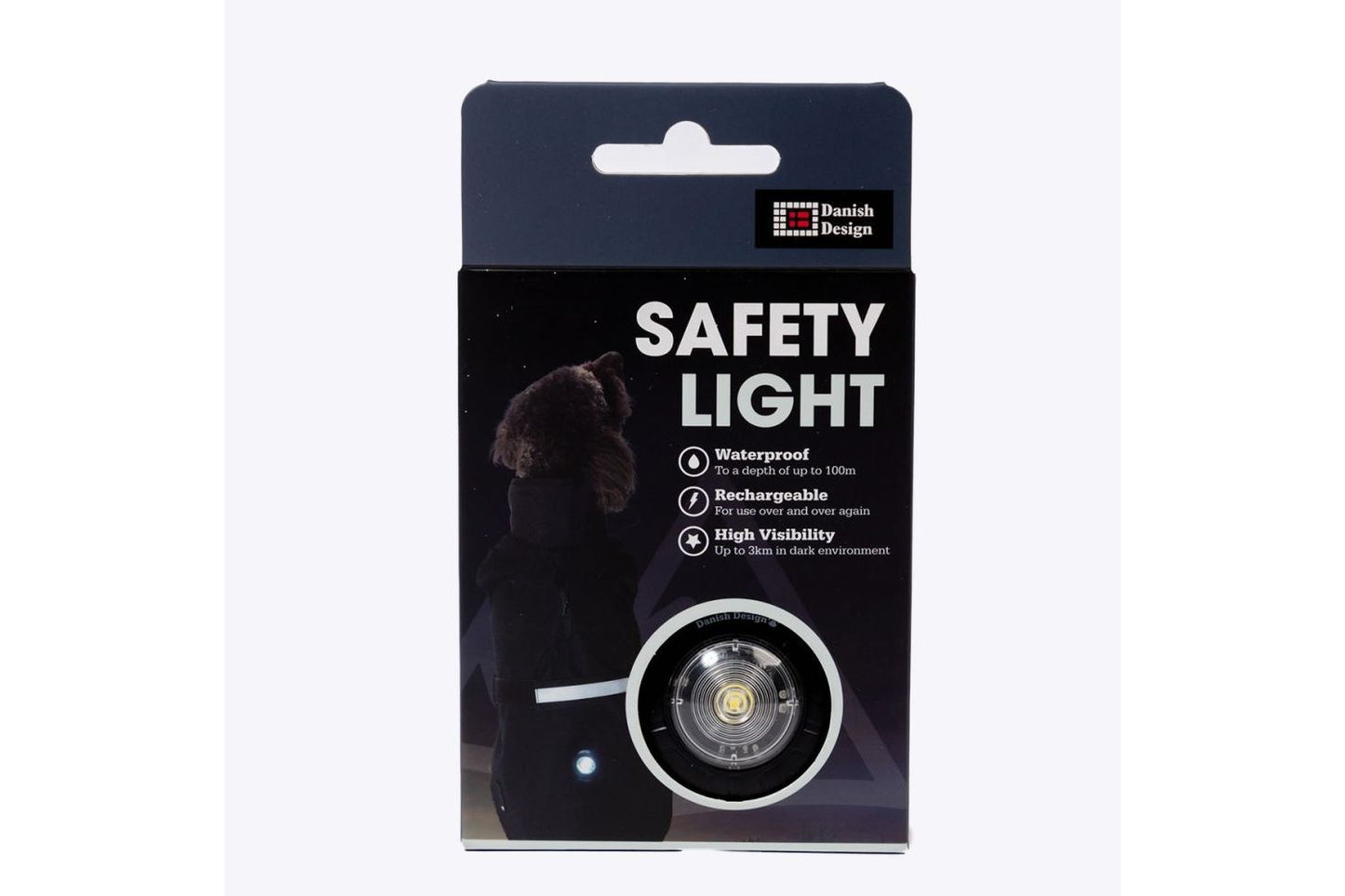 Danish Design Dog Safety Clip On Light White