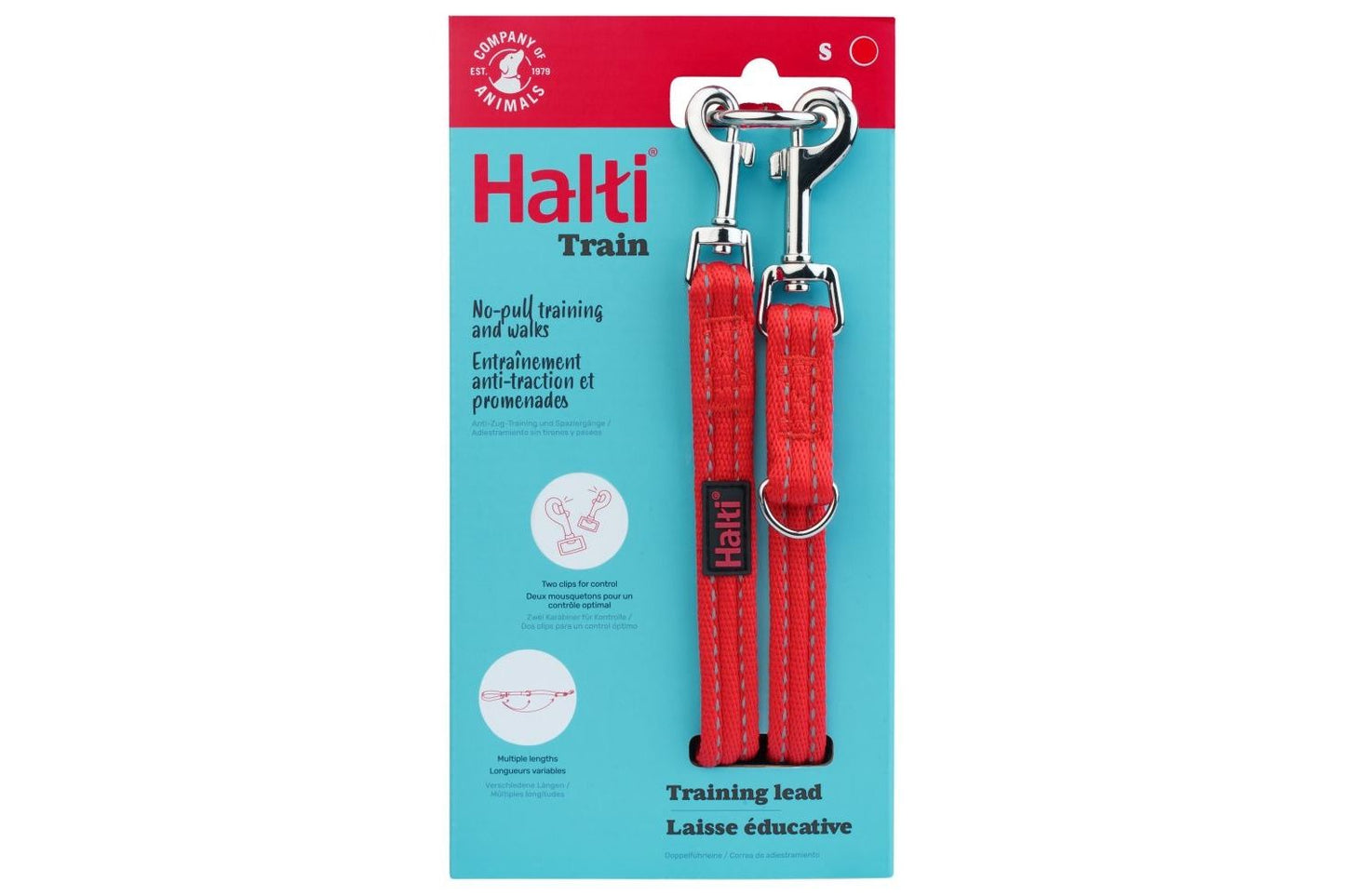 Halti Train Dog Lead Red
