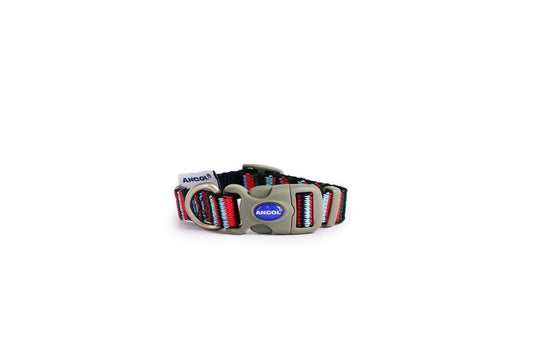 Ancol Made From Candystripe Navy Dog Collar