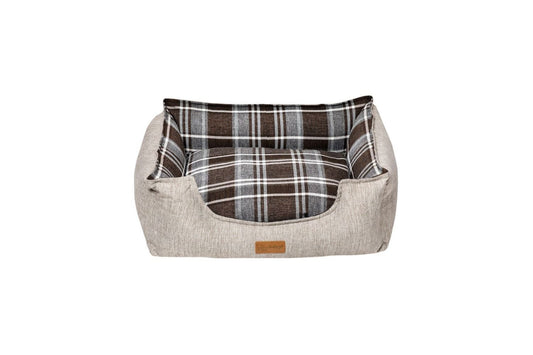 Dubex British Tartan Dog Bed Light & Dark Grey