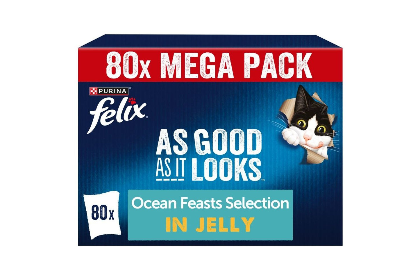 FELIX As Good As It Looks Ocean Feasts Selection In Jelly 80pk