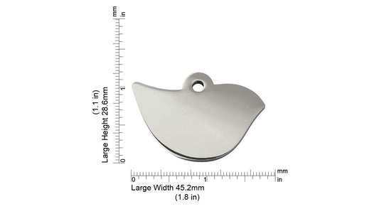 Red Dingo Diamante Engraved Dog Tag Bird