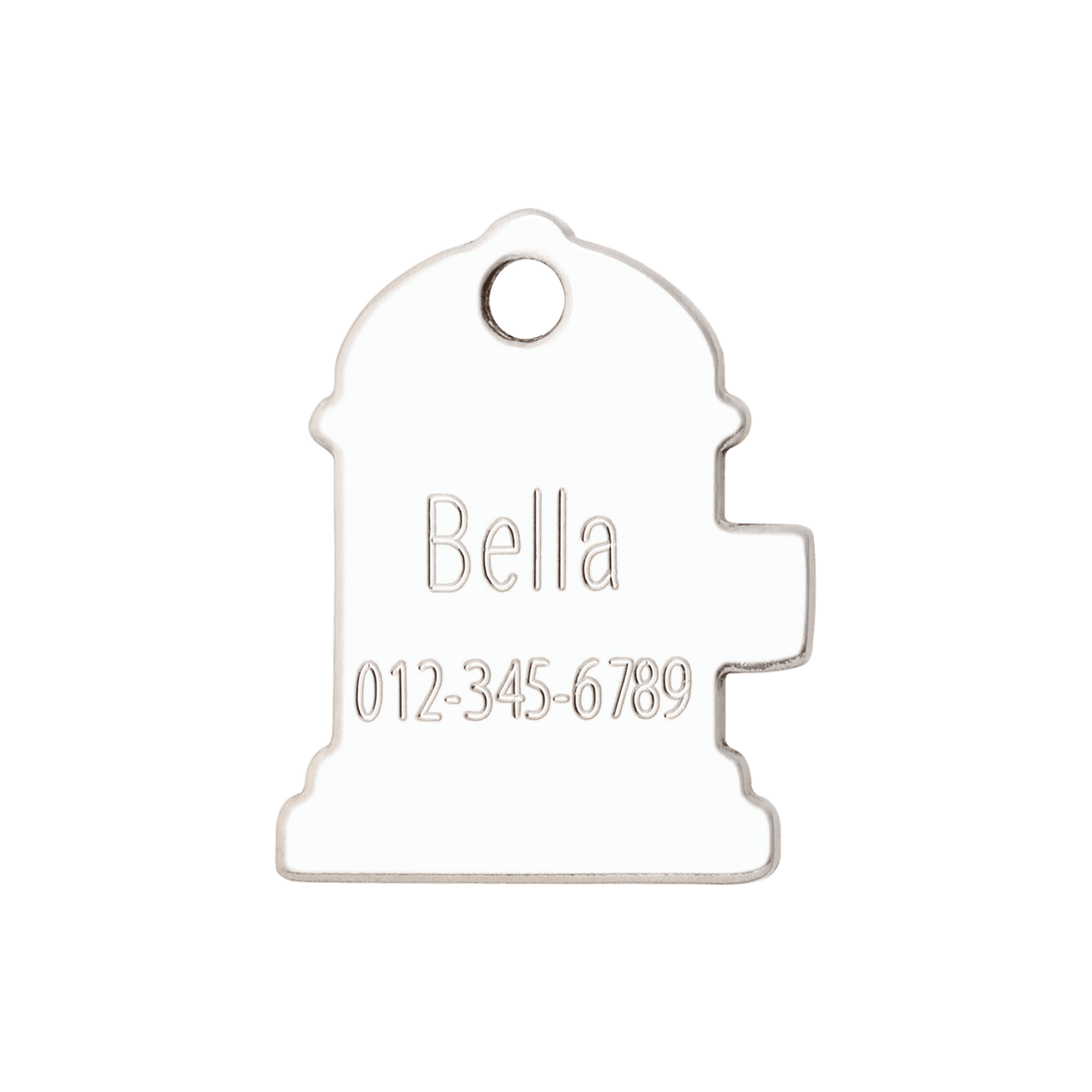 Red Dingo Stainless Steel Engraved Dog Tag Fire Hydrant