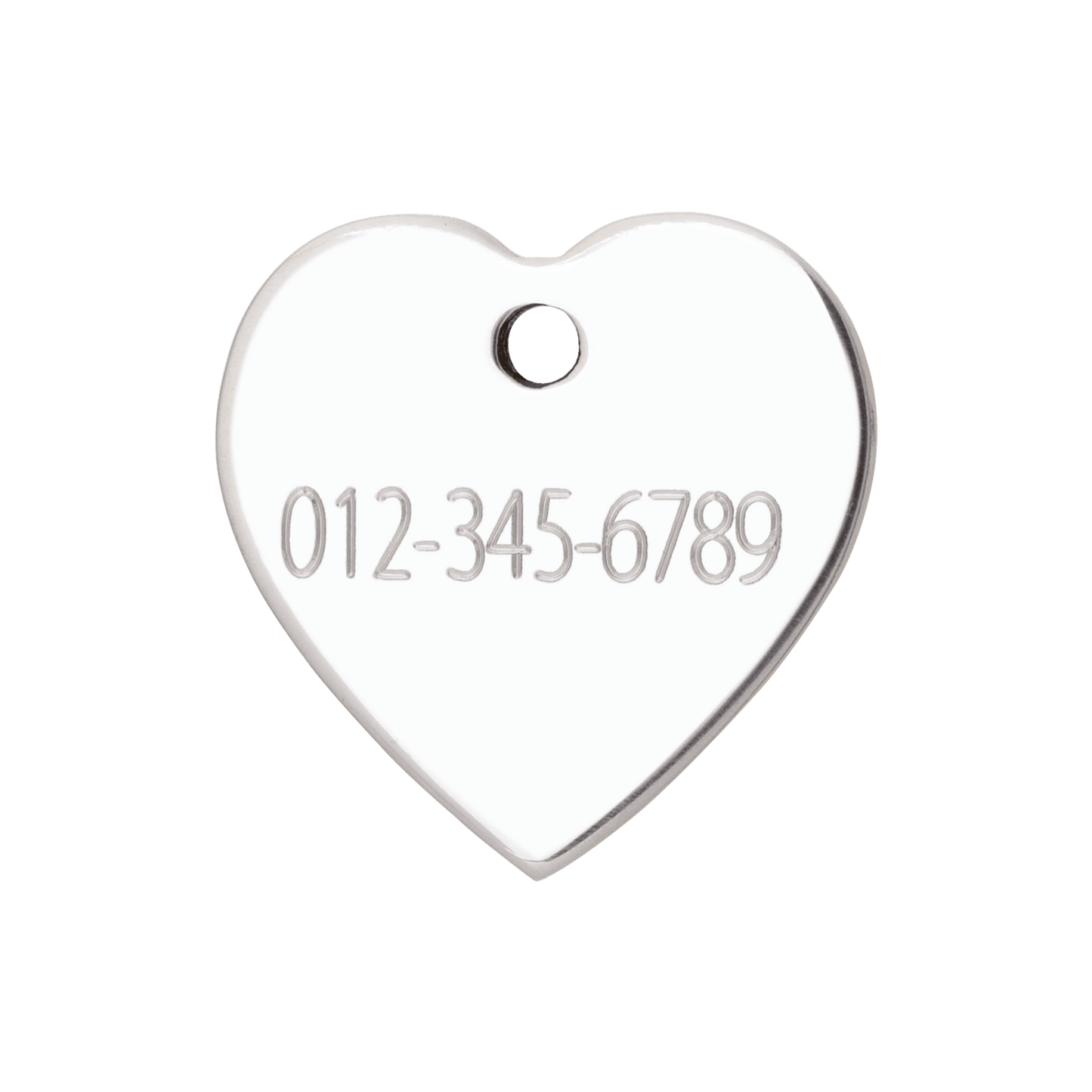 Red Dingo Stainless Steel Engraved Dog Tag Heart