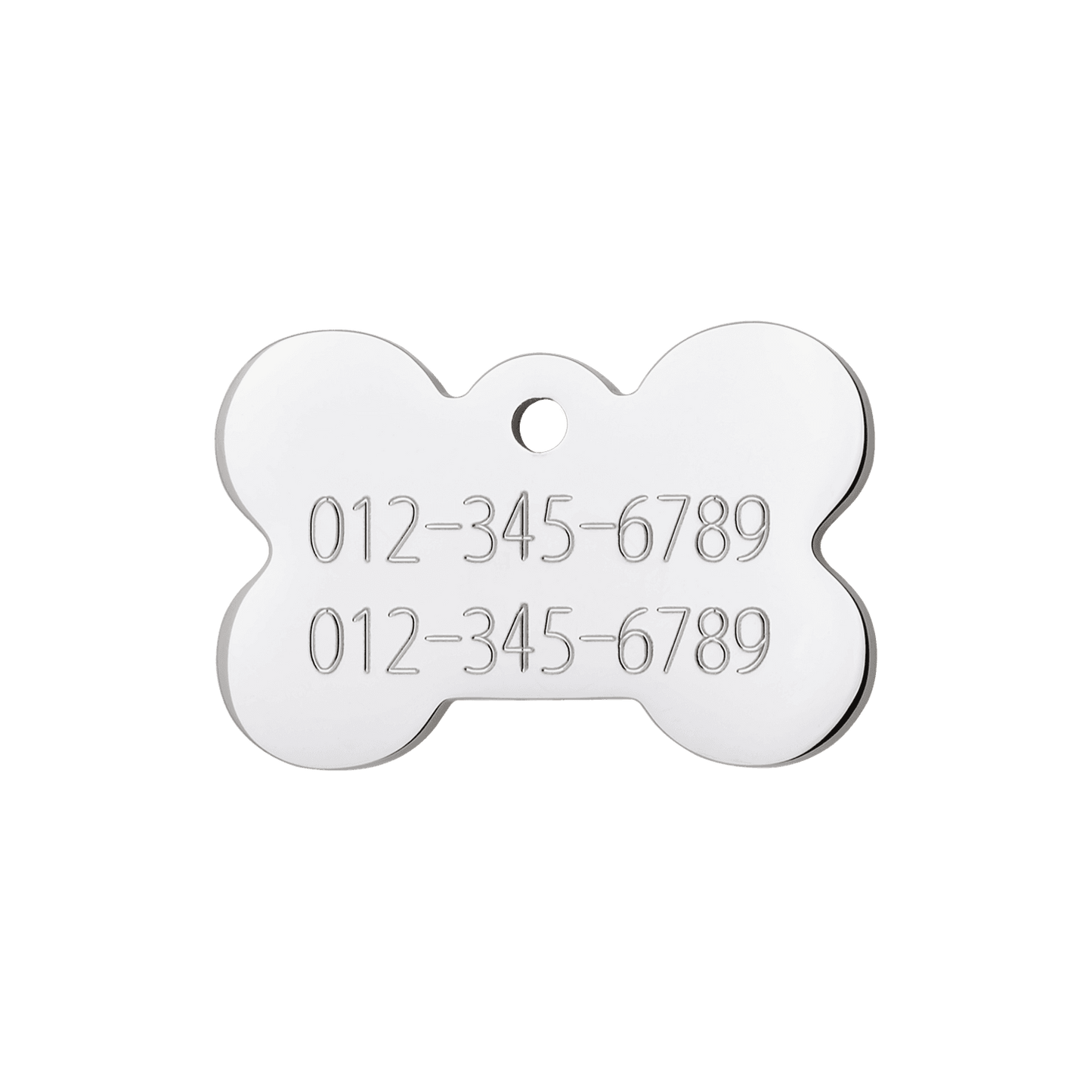 Red Dingo Diamante Engraved Dog Tag Bone