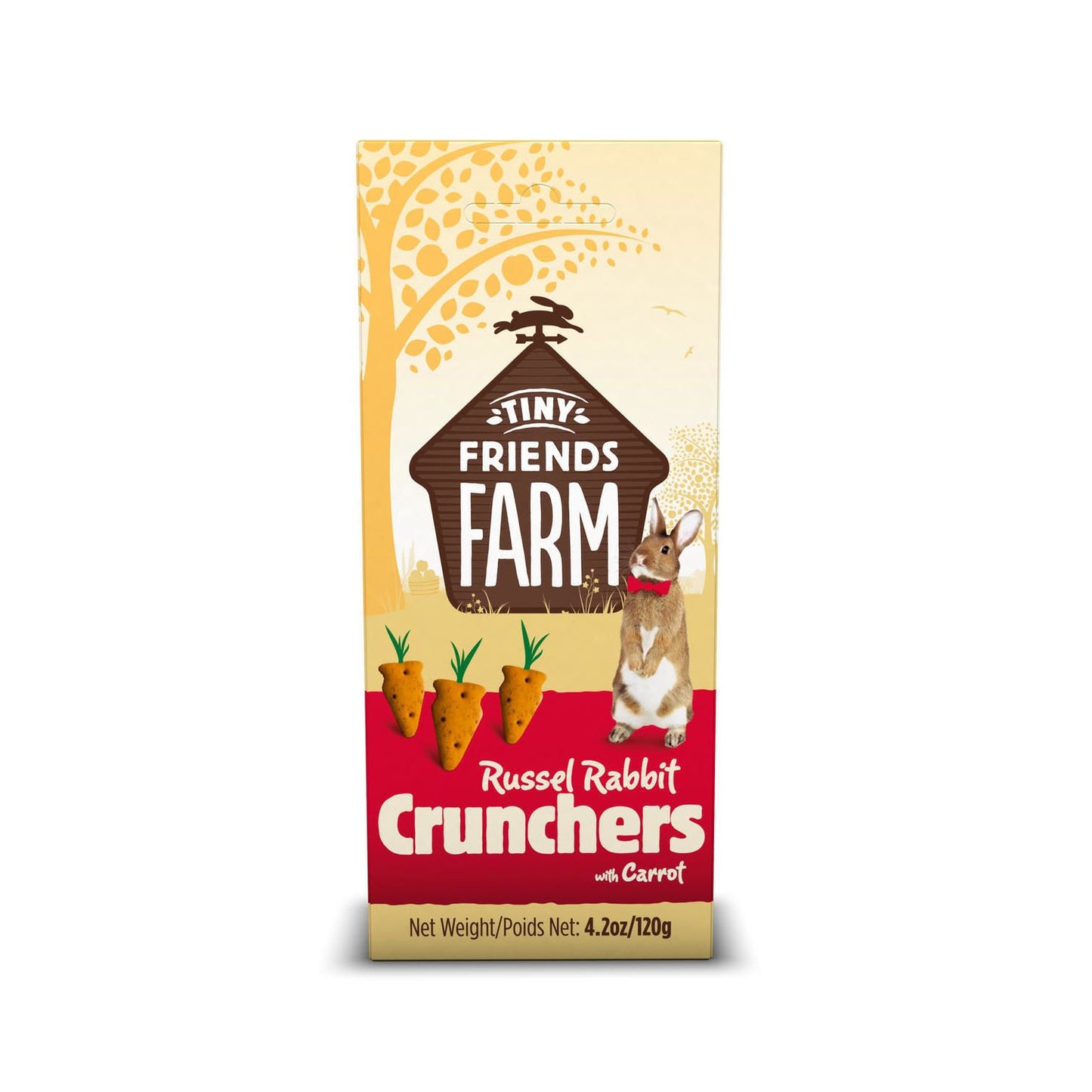 8 X Supreme Tiny Friends Farm Crunchers Russel's Rabbit Carrot 120g