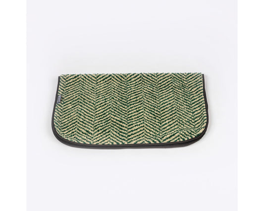 Danish Design Fleece Green Herringbone Blanket