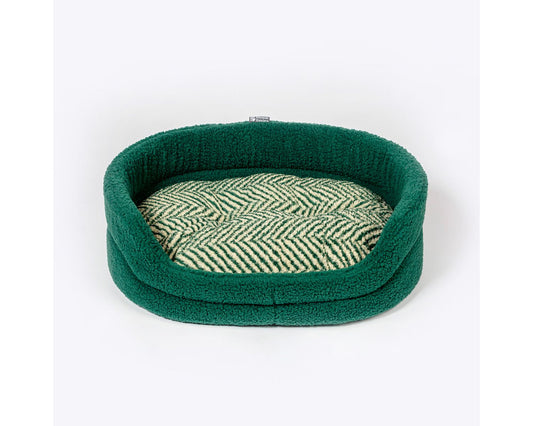 Danish Design Fleece Green Herringbone Slumber Bed