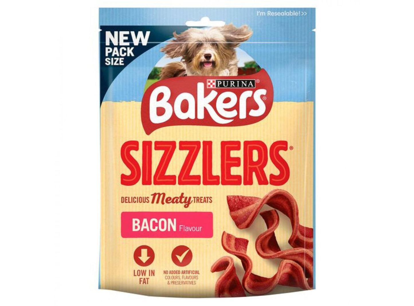 6 X 90g Bakers Dog Treat Bacon Sizzlers