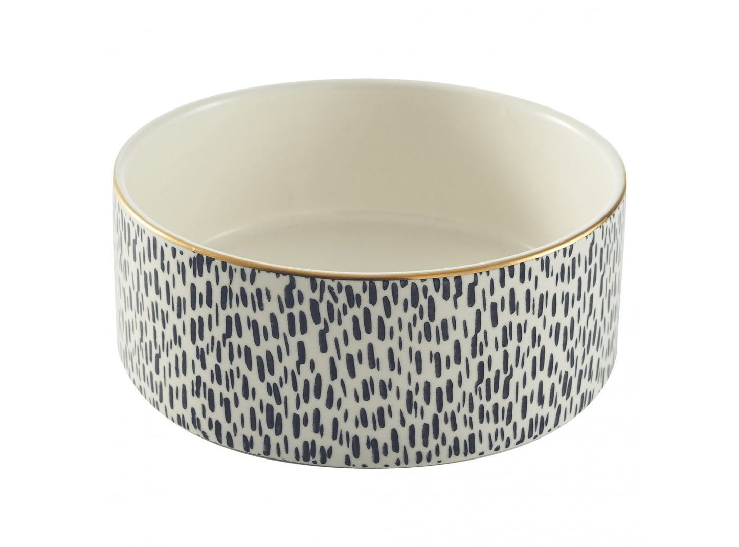 Mason Cash Splatter Pet Bowl With Gold Rim 15cm