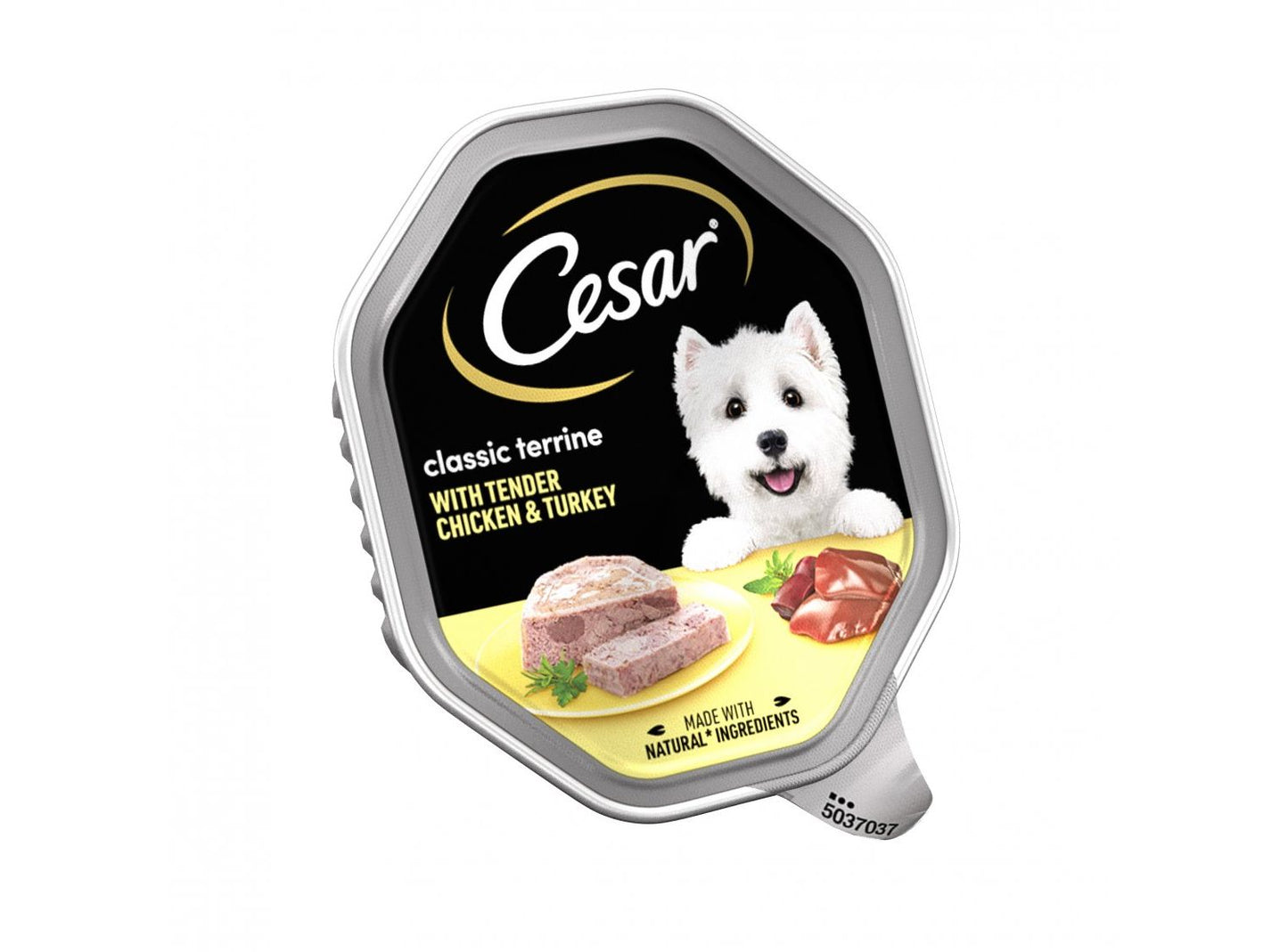 14 X Cesar Classic Terrine With Tender Chicken & Turkey Dog Food 150g