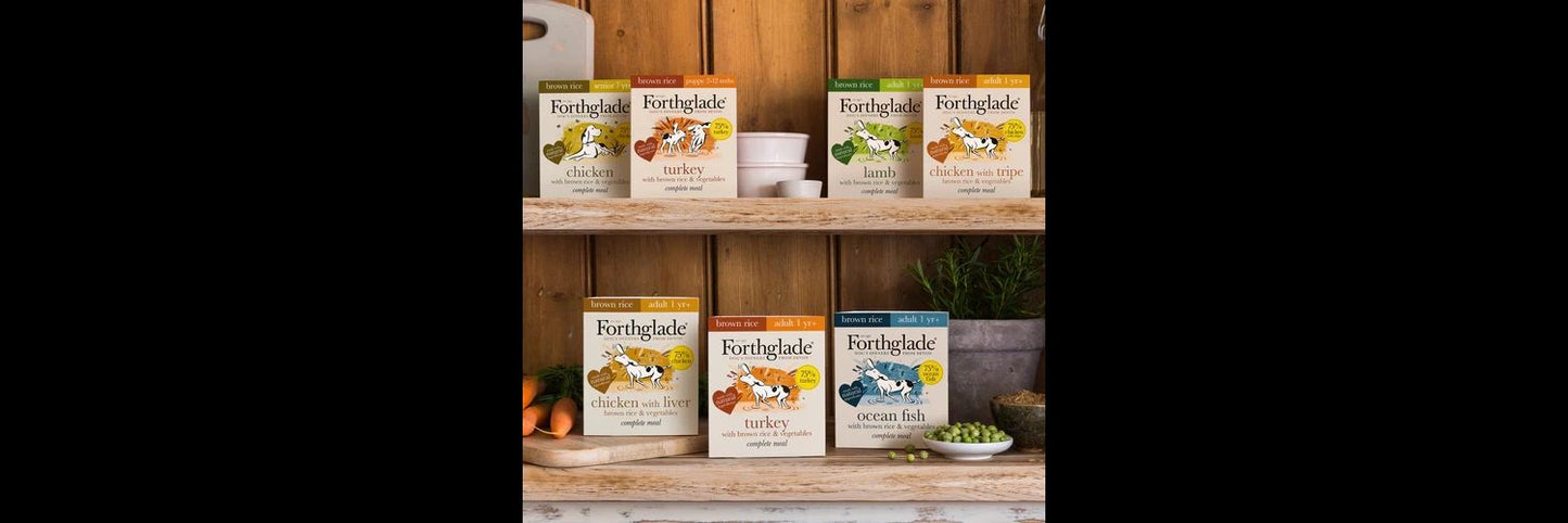 12 X Forthglade Grain Free Lamb & Chicken With Brown Rice Complete Puppy Food Variety Pack 395g