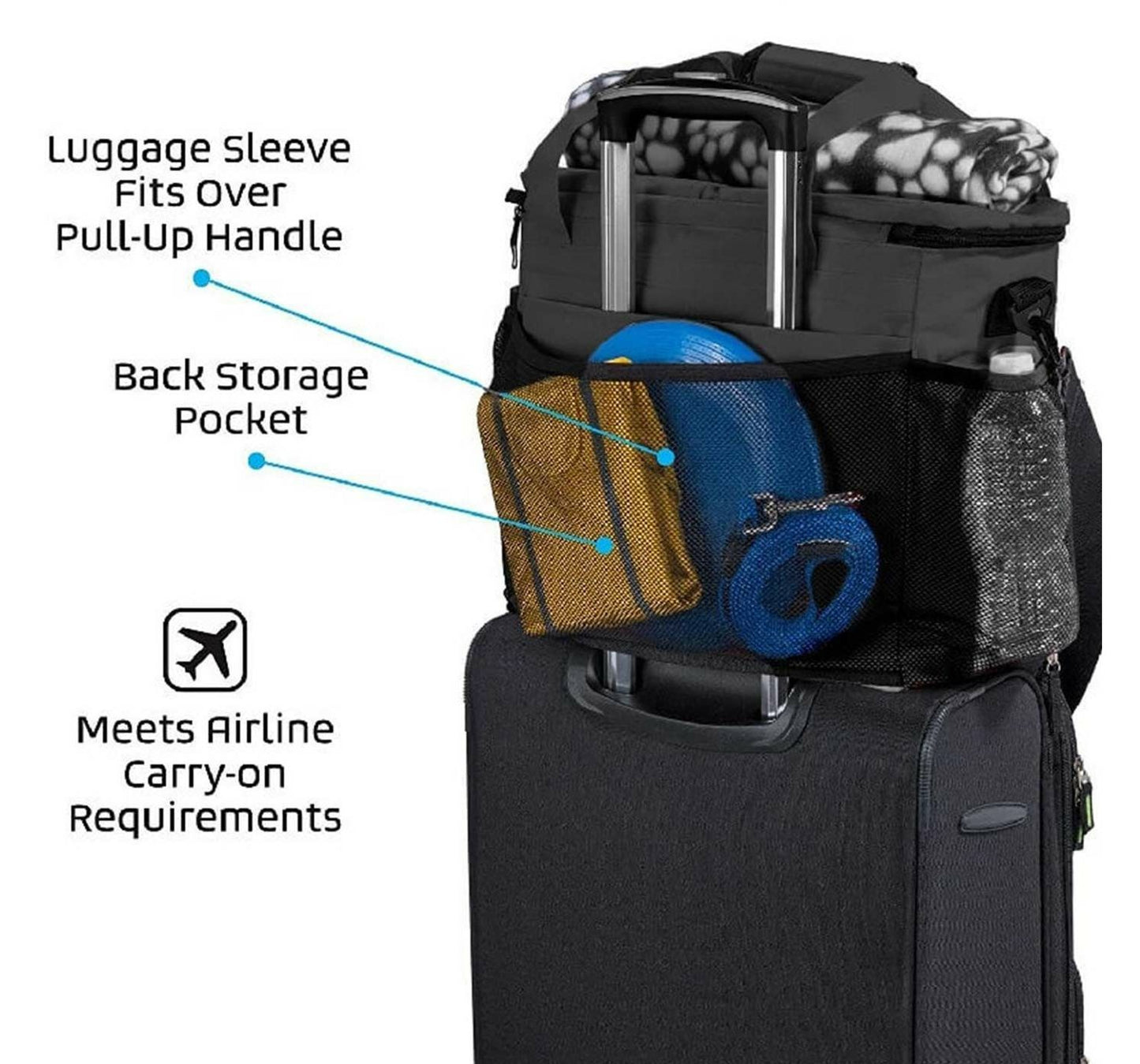 Mobile Dog Gear Weekend Away Bag Black