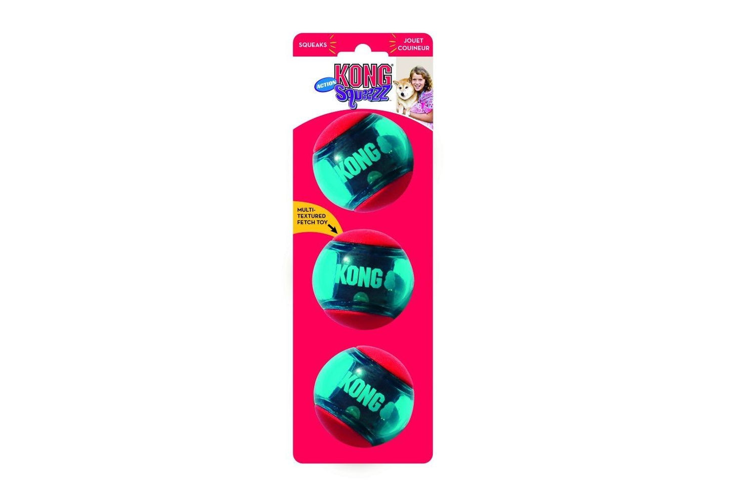 KONG Squeezz Action Ball Red