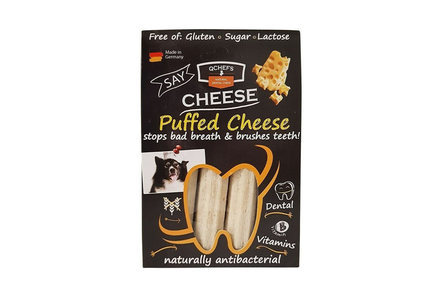 QChefs Puffed Cheese Dog Treats