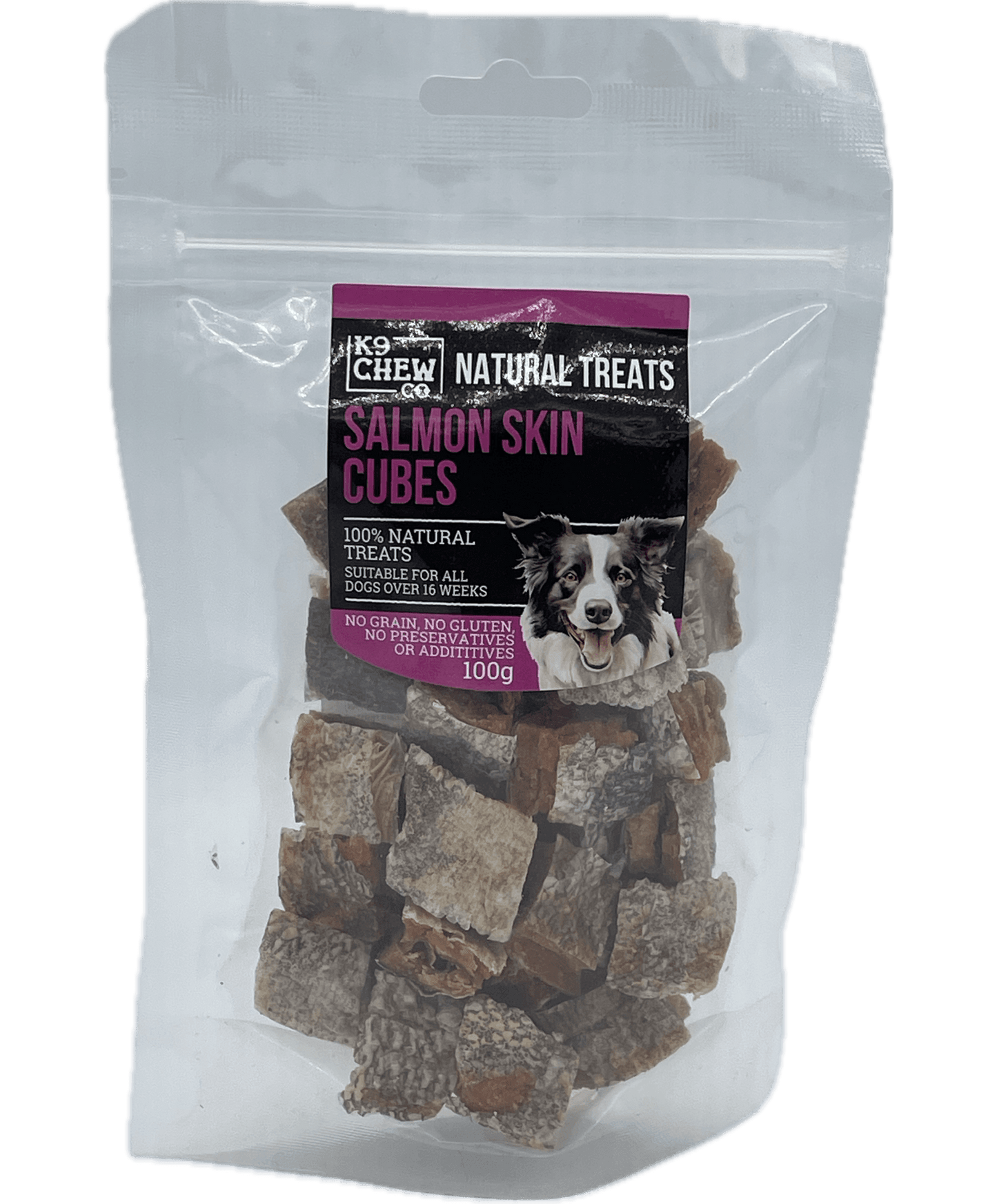 K9 Chew Co. Salmon Skin Cubes 100g