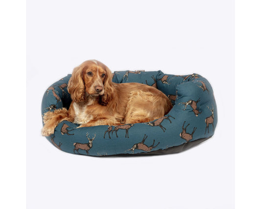 Danish Design Woodland Blue Stag Deluxe Slumber Dog Bed