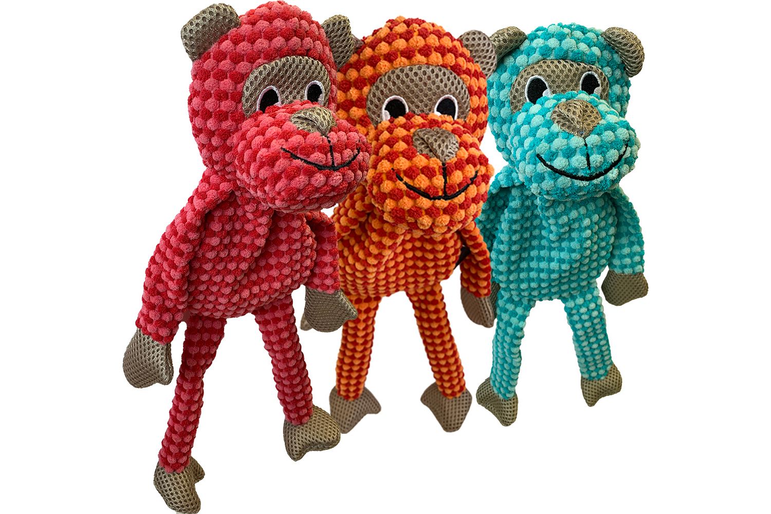  Hem & Boo Monkey Plush Dog Toy