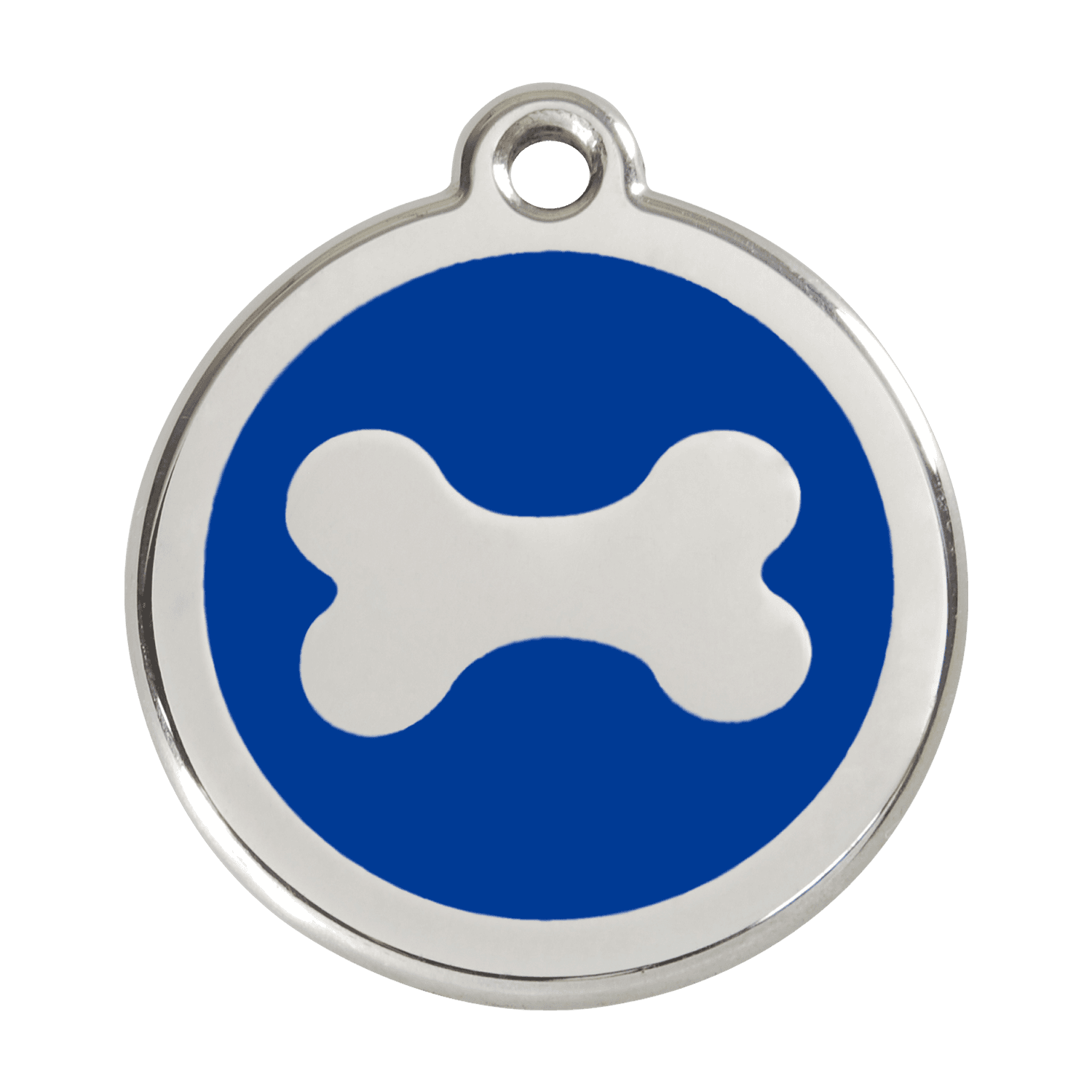  Red Dingo Stainless Steel Engraved Dog Tag Bone Navy
