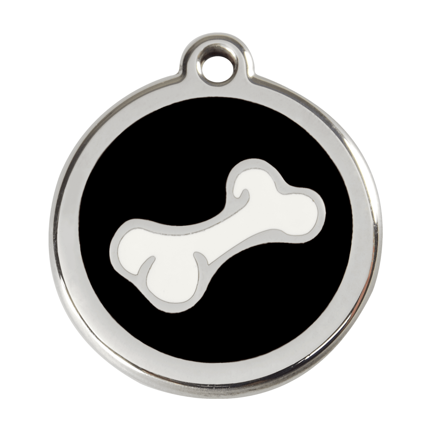  Red Dingo Stainless Steel Engraved Dog Tag Comic Bone Black