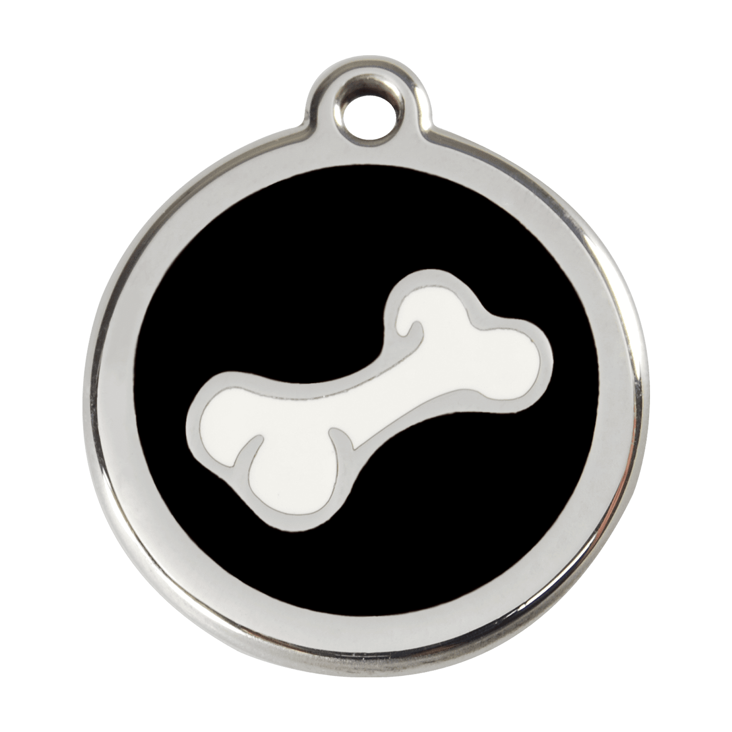  Red Dingo Stainless Steel Engraved Dog Tag Comic Bone Black